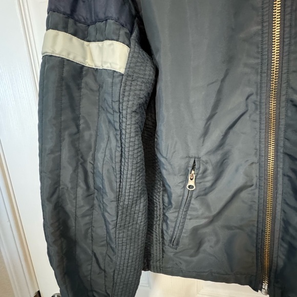 Retro Y2K Quicksilver Gray High End Moto Racer Jacket Surf Men’s S Rare - Picture 3 of 9